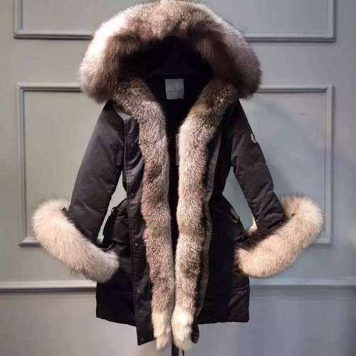 Moncler jacket fox fur 